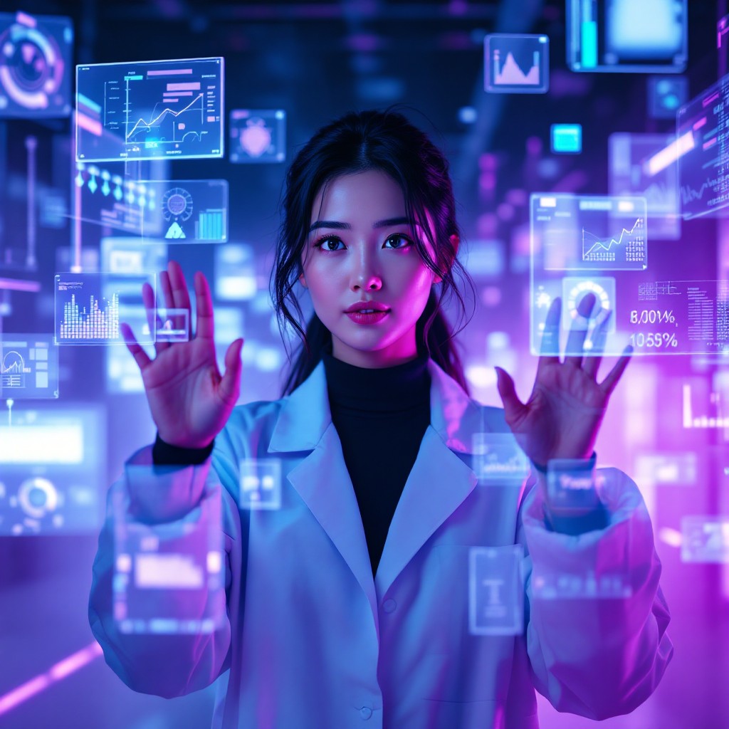 Free Future Tech Explorer Image - Holographic, Futuristic, Cyberpunk ...