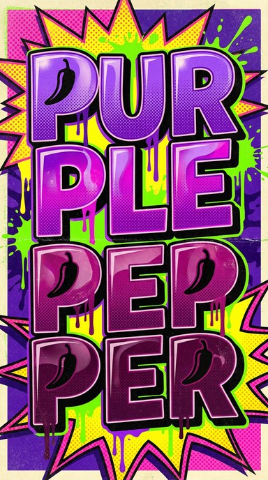 Pepper Typography Free Purple Pepper Pop Image - Typography, Lettering, Text | Download ...