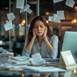 Work Is Overwhelming Free Overwhelmed office worker Image - Office, Stress, Woman | Download ...