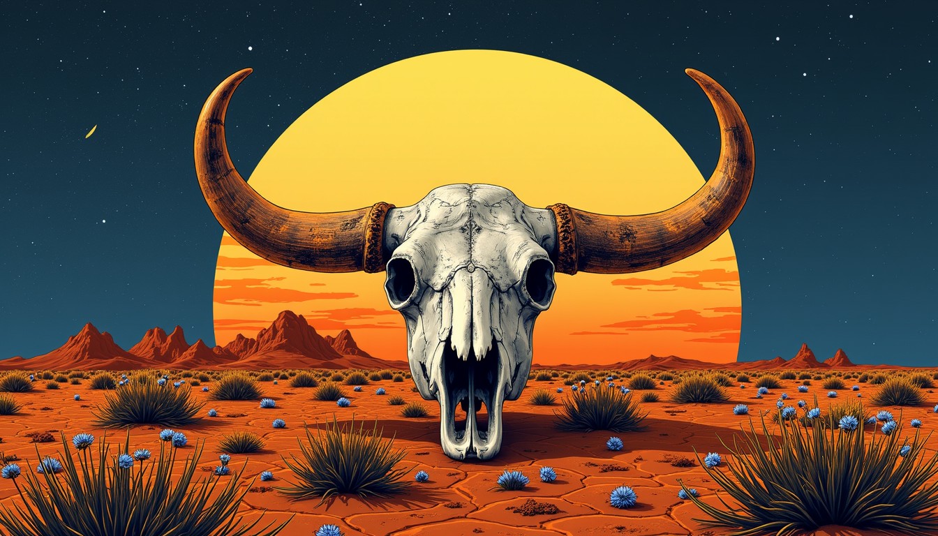 Free Desert Skull Sunset Photo - Skull, Desert, Sunset | Download at ...