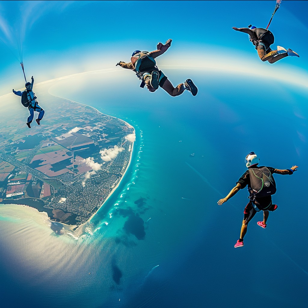 Free Skydivers in Formation Image - Skydiving, Adrenaline, Extreme ...