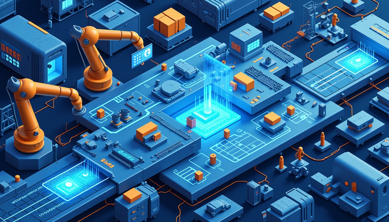 Free Automated Production Flow Image - Automation, Robotic, Isometric ...