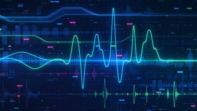 Free Electronic Soundwave Visualization Image - Soundwave, Waveform ...