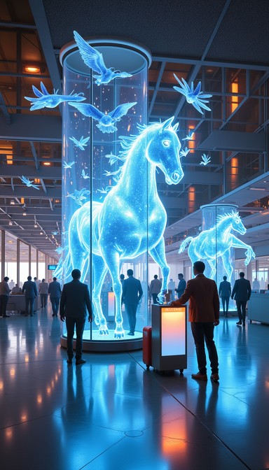 Free Glowing Digital Horse Image | Download at StockCake