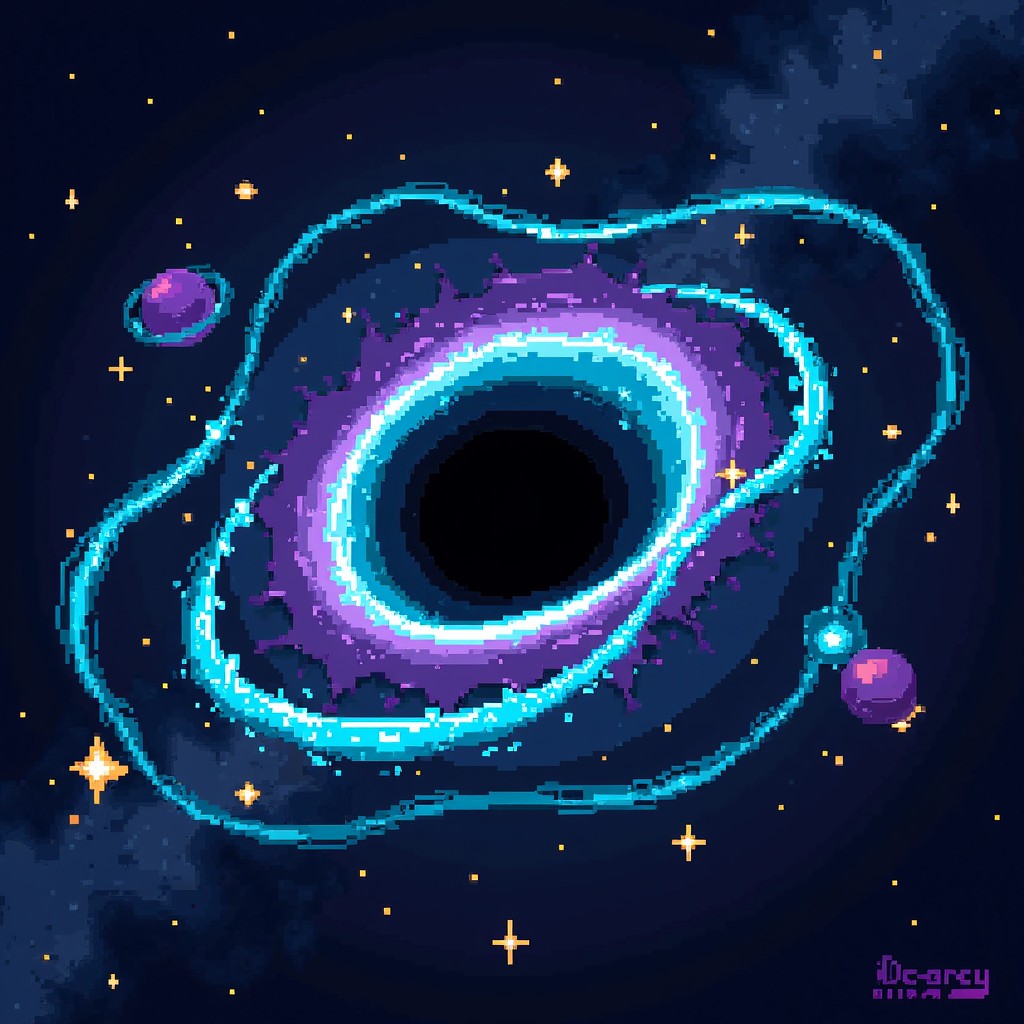 Free Pixelated Cosmic Vortex Image - Blackhole, Cosmic, Pixel ...