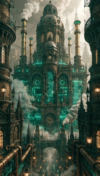 Free Steampunk Matrix City Image - Steampunk, Cityscape, Victorian ...