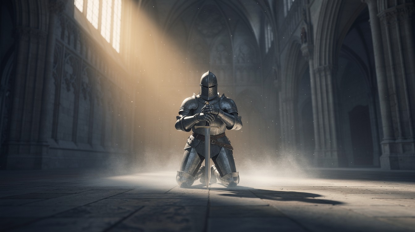 Free Knight Praying Alone Image - Knight, Warrior, Armor | Download at ...