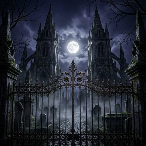 Free Gothic Moonlit Gateway Image - Gothic, Gate, Moon | Download at ...