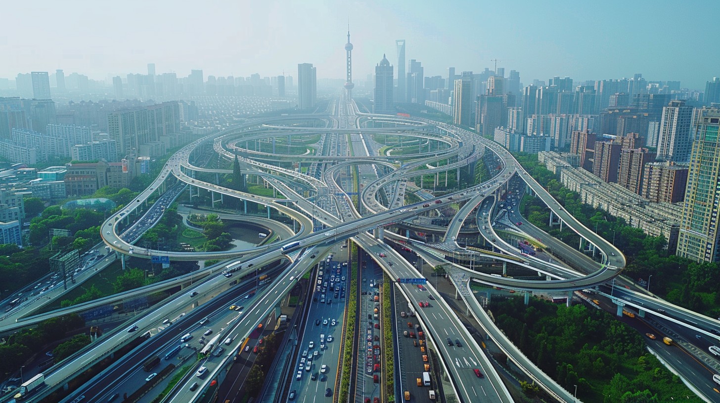 Interchange Theme Free Expansive Urban Interchange Photo - Aerial, Urban, Interchange ...