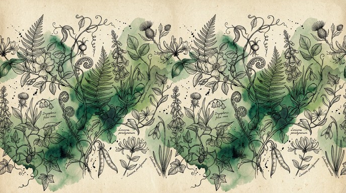 Free Botanical Ink Illustration Image - Botanical, Illustration, Ink ...
