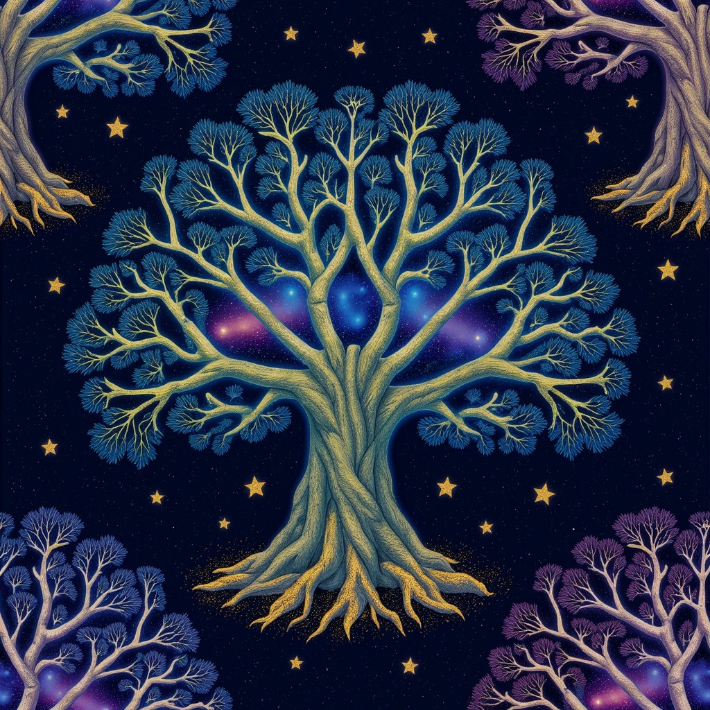 Download Celestial Fractal Tree Image - Cosmic, Tree, Fractal | StockCake