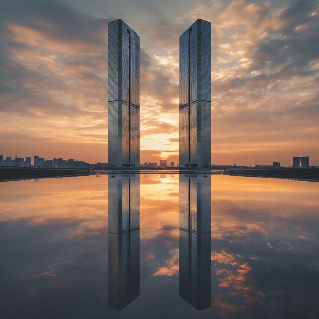 Free Urban Sunset Reflection Image - Sunset, Architecture, Reflection ...