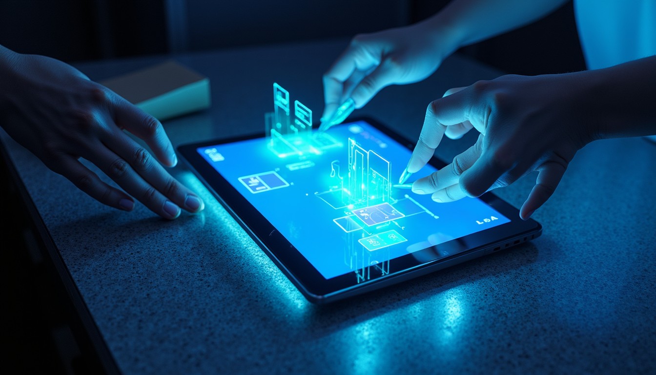 Free Holographic touch interface Image - Holographic, Technology ...