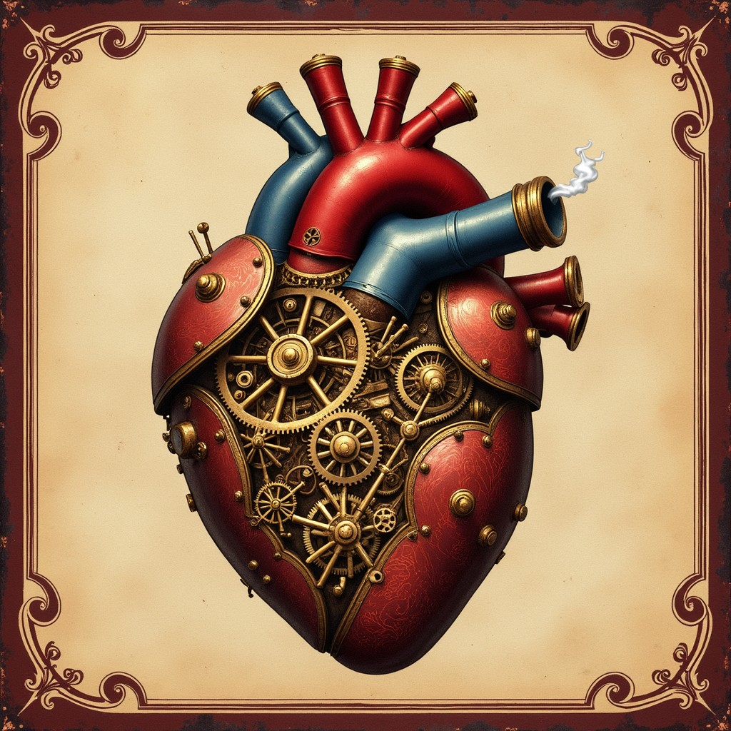 Free Victorian Clockwork Heart Image - Steampunk, Heart