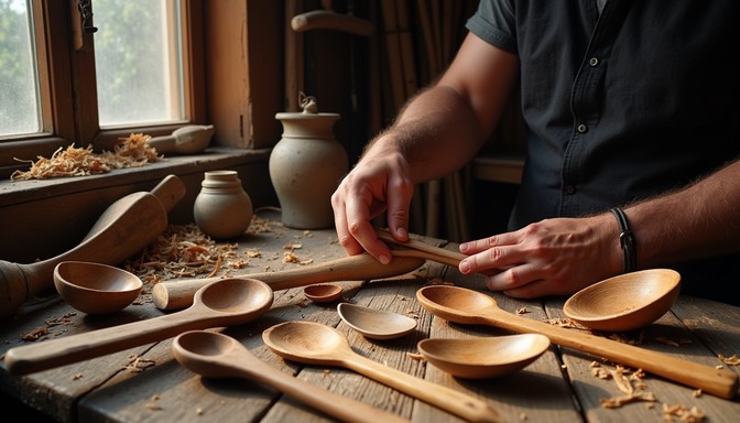 Free Handcrafted Wooden Spoons Image - Spoons, Woodworking ...