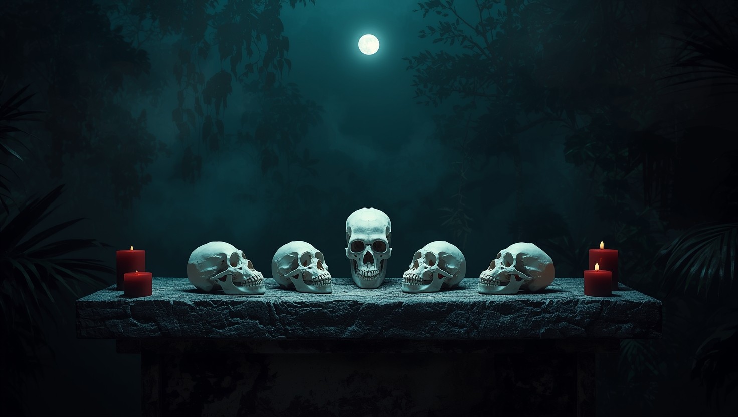 Skull Ritual Scene Free Ritual Moonlight Skulls Image - Gothic, Skulls, Altar | Download ...