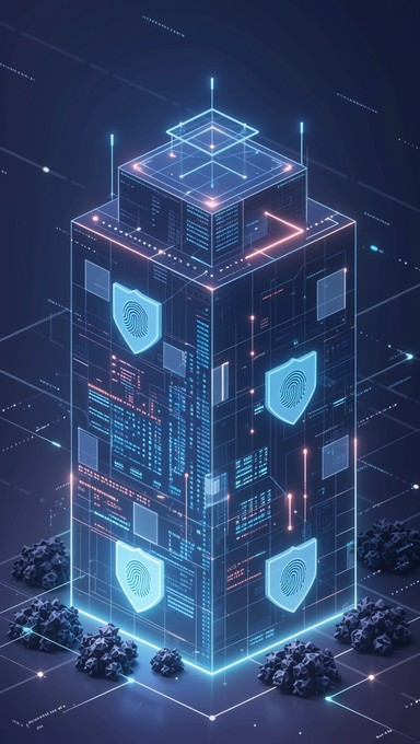 Free Digital Fortress Rising Image - Cybersecurity, Fortress, Biometric ...