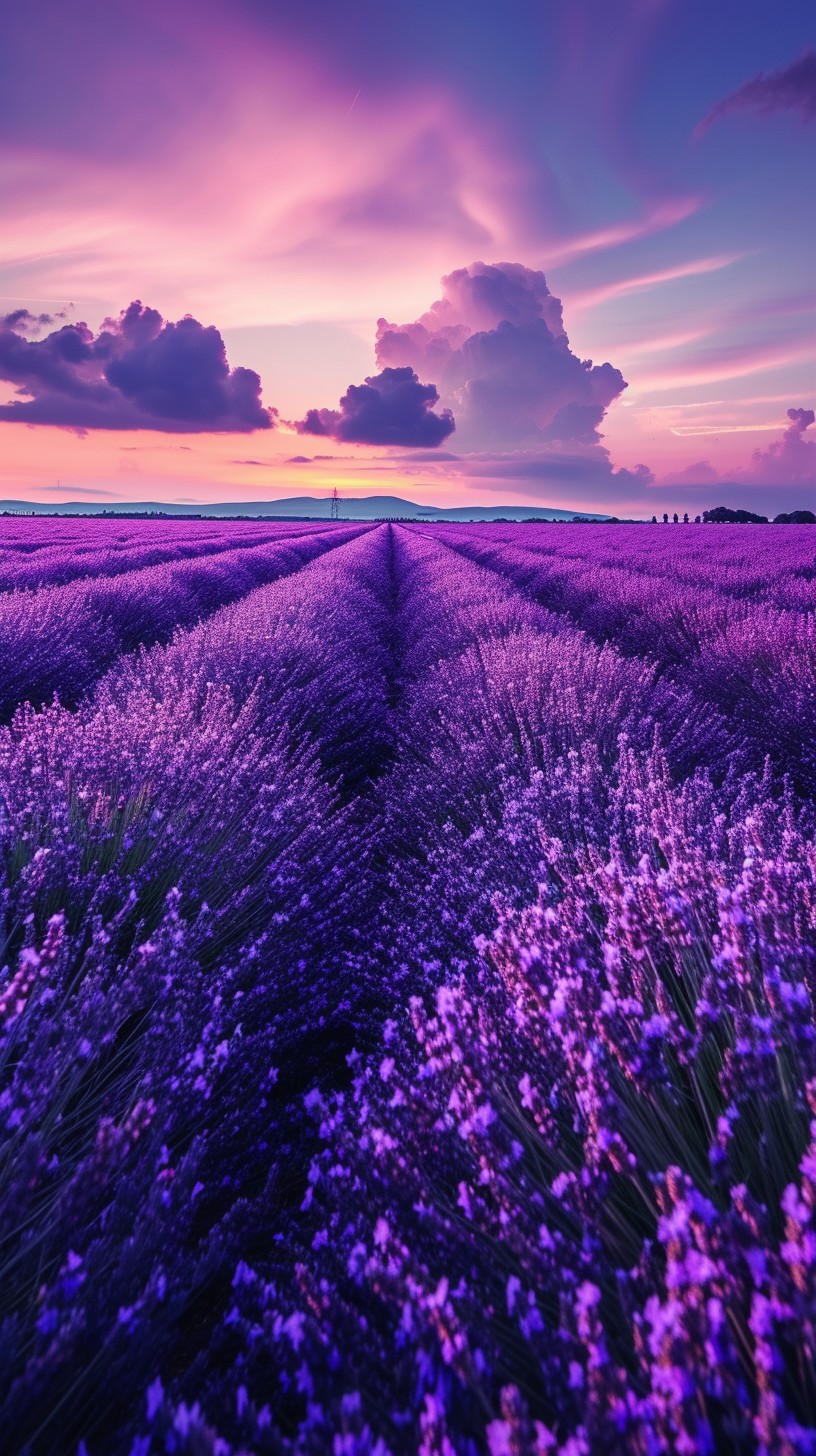 Free Lavender Sunset Bliss Image - Lavender, Sunset, Field | Download ...