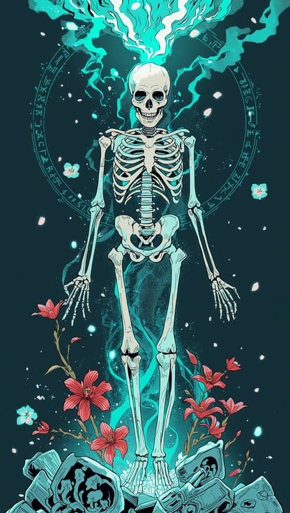 Free Spiritual Skeleton Transformation Image - Skeleton, Anime, Manga ...