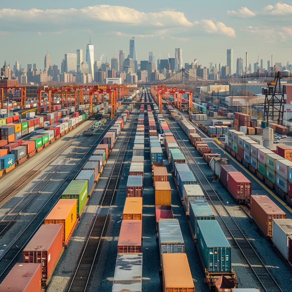 Hugging Freight Download Urban Freight Hub Image - Cargo, Containers, Freight | StockCake