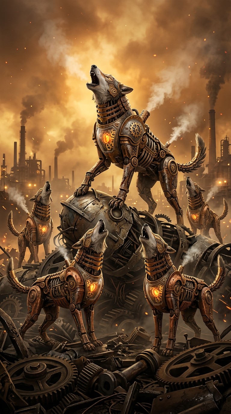 Wolf Like Machine Free Mechanical Wolves Victory Image - Steampunk, Wolves, Mechanical ...