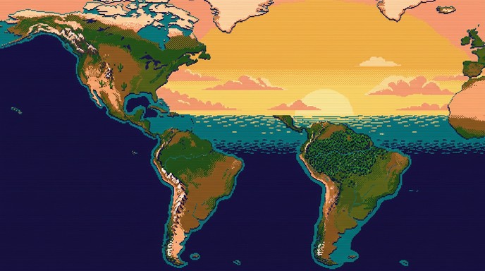Free Pixel Europe Map Image - Europe, Pixel, Isometric | Download at ...