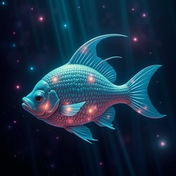 Free Celestial Teal Fish Image - Fish, Cosmic, Space | Download at ...