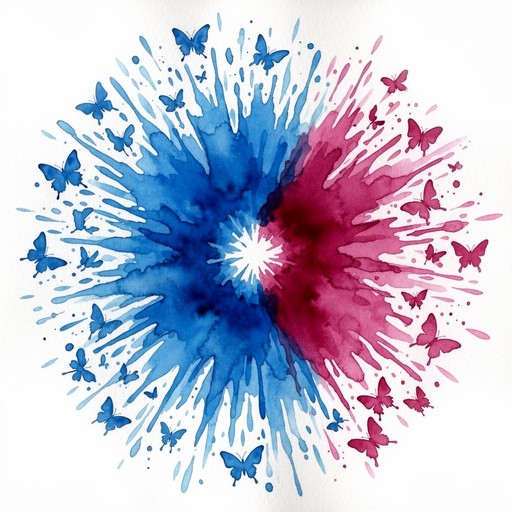 Free Butterfly Color Explosion Image - Watercolor, Butterflies, Blue ...