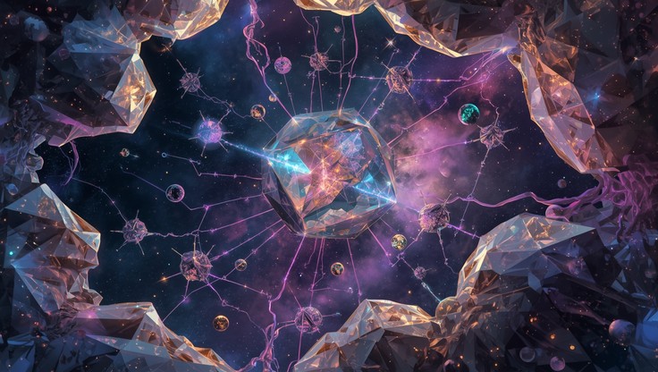 Free Crystalline Cosmic Network Image | Download at StockCake