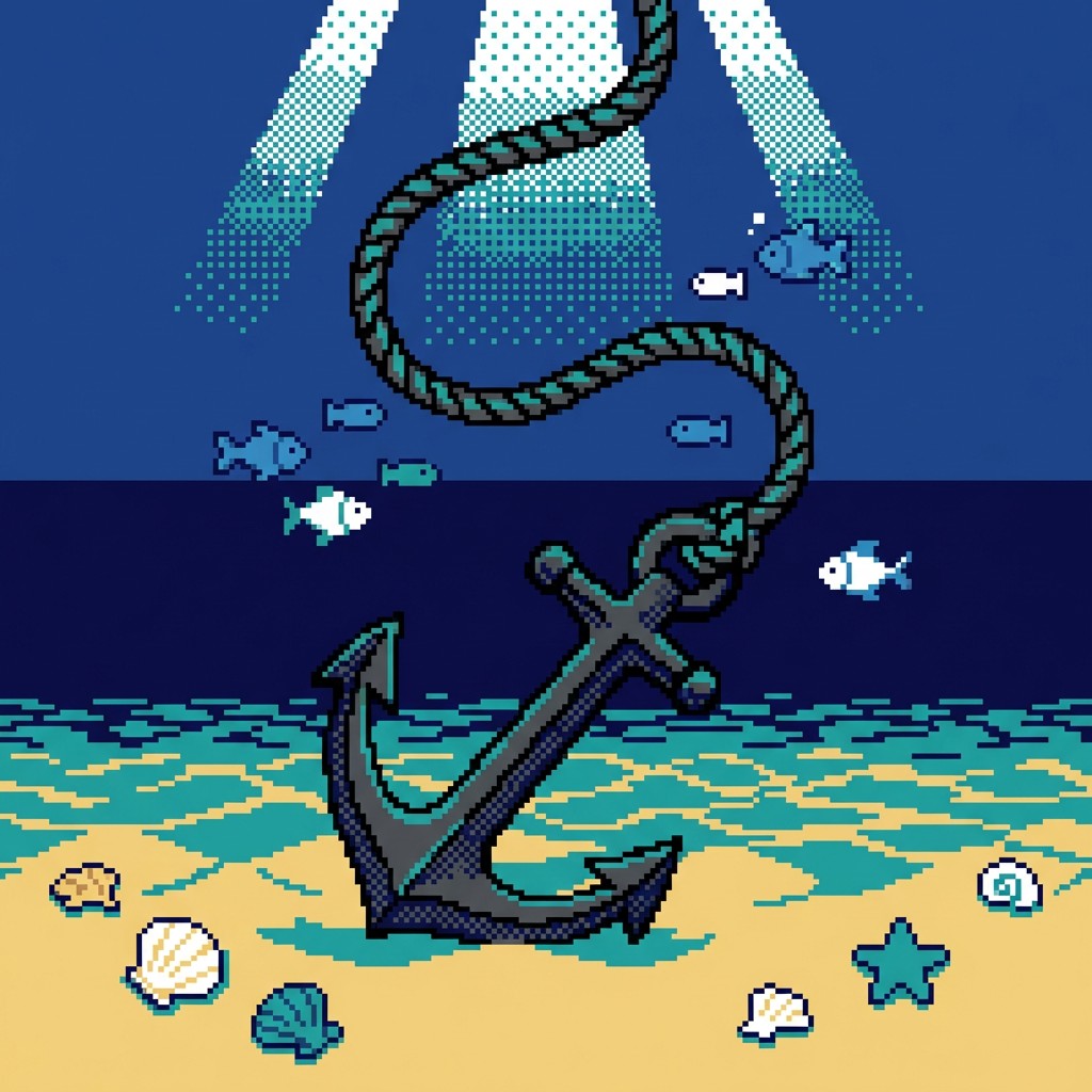 Free Pixelated Ocean Floor Image - Anchor, Underwater, Pixel | Download ...