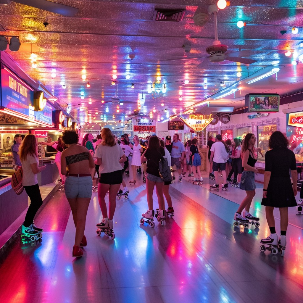 Roller Rink Editorial Free Vibrant Roller Skating Image - Roller, Skating, Rink | Download at ...