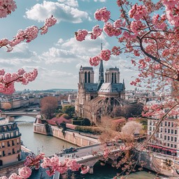 Spring Dinner Paris Menu Free Paris in Spring Image - Paris, Spring, Cherry Blossoms | Download ...