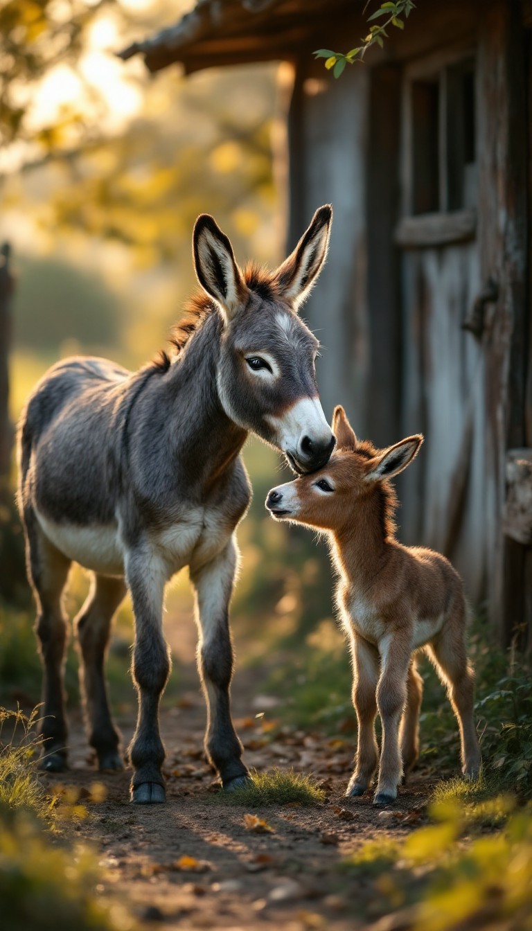 Free Donkey Family Moment Image - Donkey, Colt, Baby | Download at ...