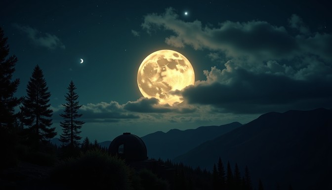 Moon Rising Photography Examples Free Midnight Moon Rising Image - Moon, Night, Forest | Download at ...