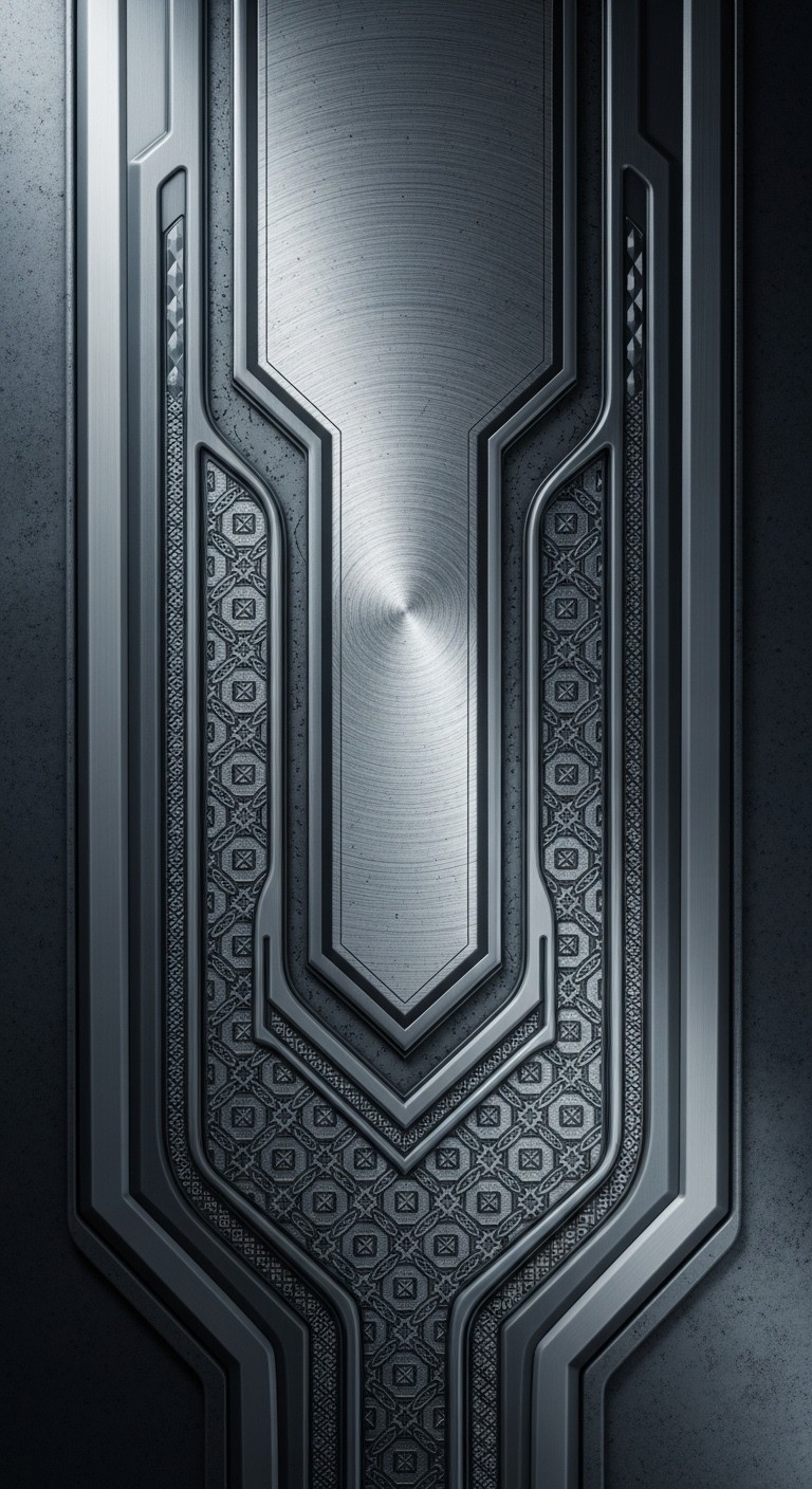 Free Metallic Geometric Emblem Image - Steel, Metallic, Emblem ...