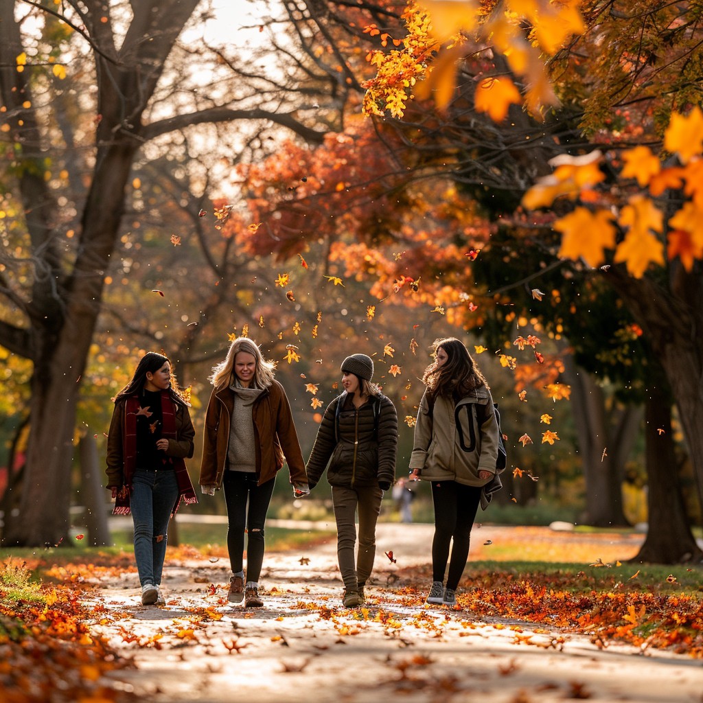 Free Autumn Friends Walk Image - Autumn, Friends, Walking | Download at ...