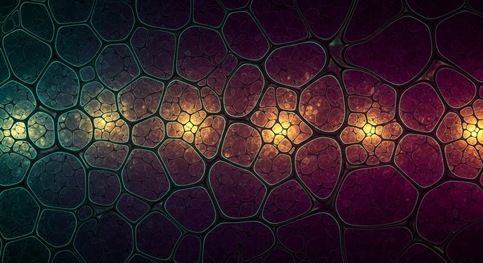 Free Glowing Cellular Geometry Image - Bioluminescent, Cellular ...