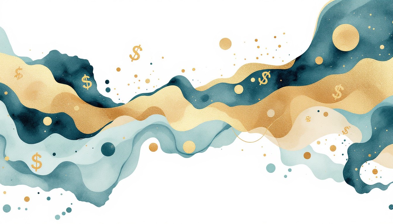 Abstract Cash Free Flowing Financial Abstract Image - Abstract, Watercolor, Minimal ...
