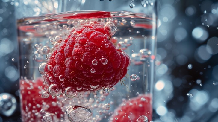 Free Submerged Raspberry Freshness Image - Raspberry, Water, Bubbles ...