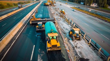 Working Construction Route Free Highway Construction Work Image - Construction, Highway, Sunset ...