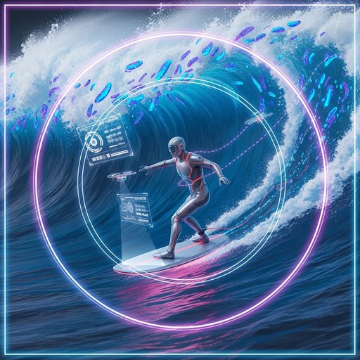 Generative Design Wave Rider Free Neon Wave Rider Photo - Futuristic, Surfer, Hovering | Download at ...
