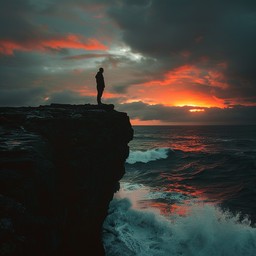 Free Cliff Sunset Silhouette Image - Sunset, Silhouette, Ocean ...
