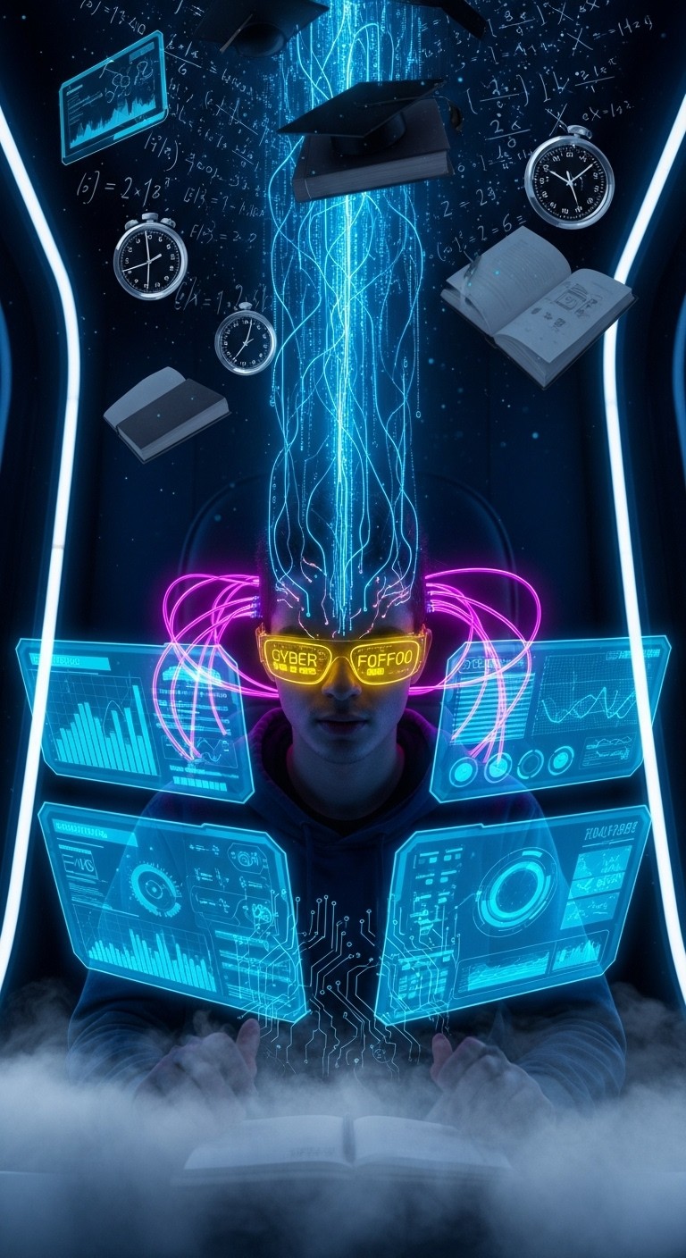 Free Cyberpunk Study Session Photo - Cyberpunk, Student, Futuristic ...