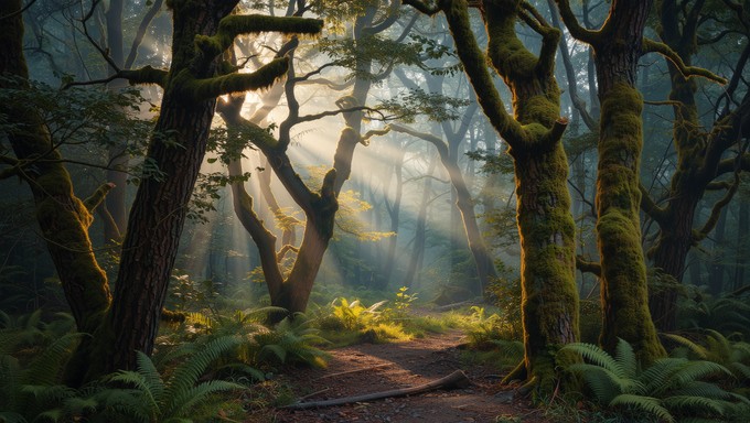 Free Misty Forest Path Image - Forest, Woodland, Trees | Download at ...