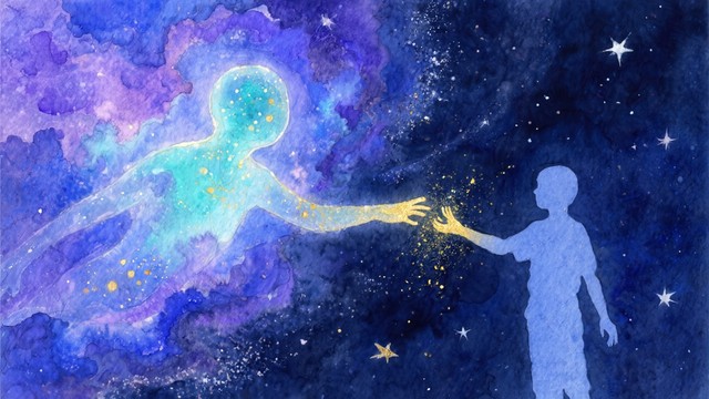 Free Cosmic Human Connection Image - Watercolor, Cosmos, Silhouette ...