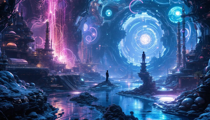 Free Ethereal Industrial Dreamscape Image - Surreal, Fantasy, Metallic ...