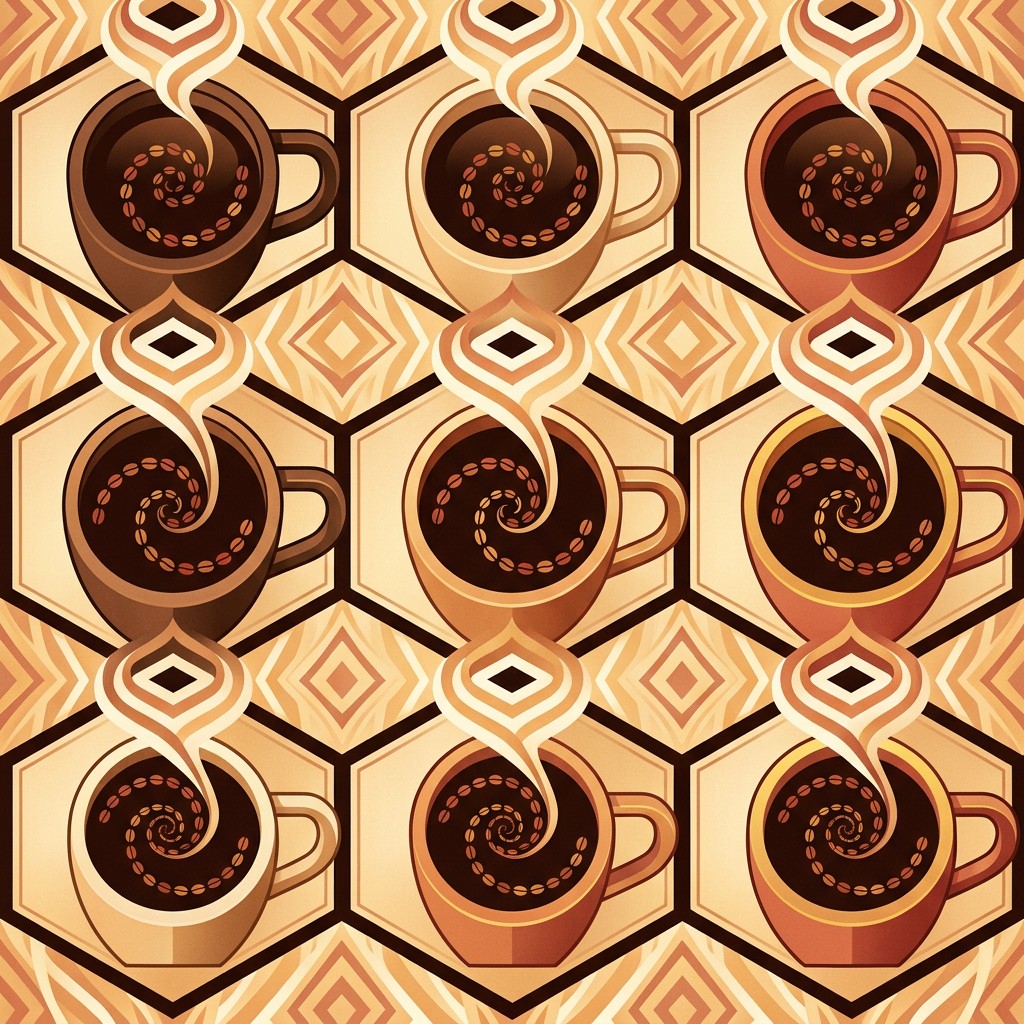 Free Coffee Geometric Pattern Image - Coffee, Geometric, Pattern ...