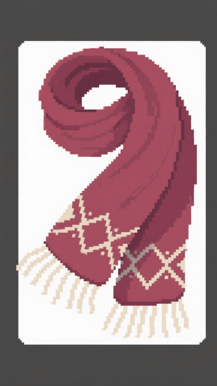 Free Burgundy Pixel Scarf Image - Scarf, Burgundy, Pixelated | Download ...
