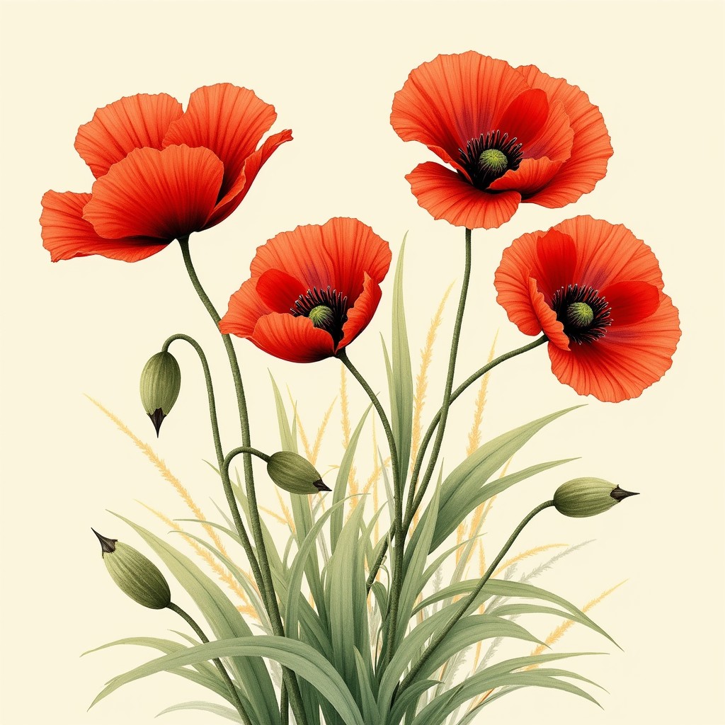 Free Vibrant Red Poppies Image - Poppies, Red, Flowers | Download at ...