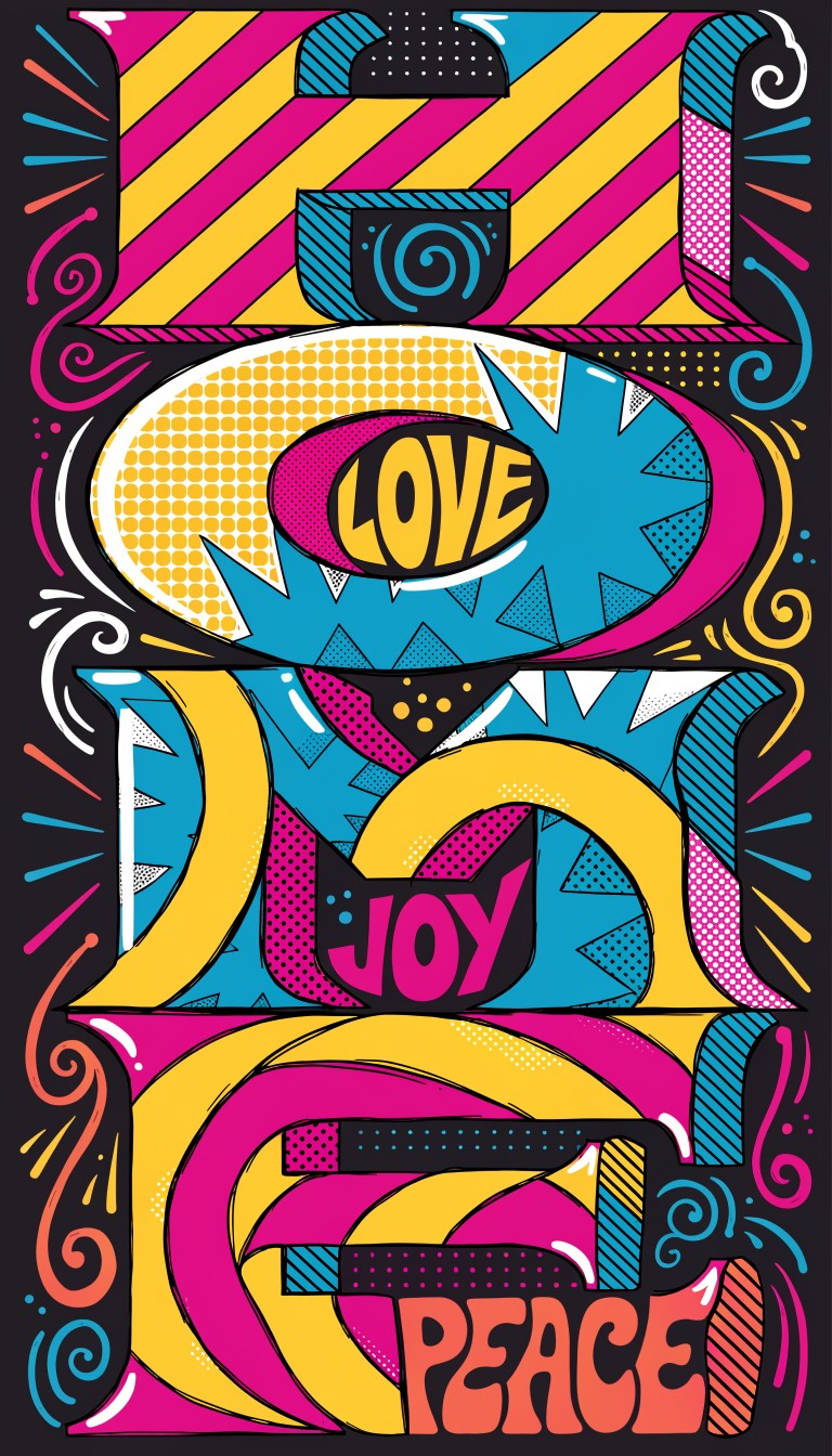 Free Vibrant Home Typography Image - Typography, Popart, Retro ...